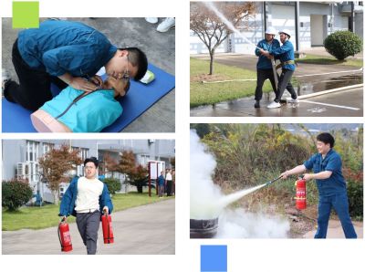 乐天使新昌基地组织11.9消防技能竞赛活动